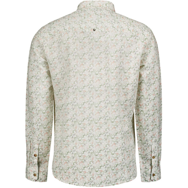 No Excess Overhemd lange mouw print allover linnen white 23430279-010 large