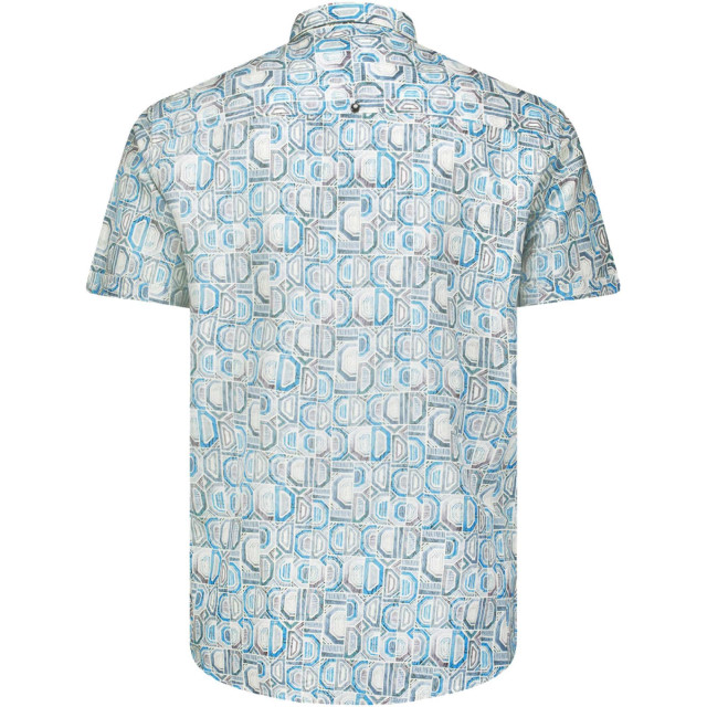 No Excess Overhemd korte mouw met print allover aqua 23440307-036 large