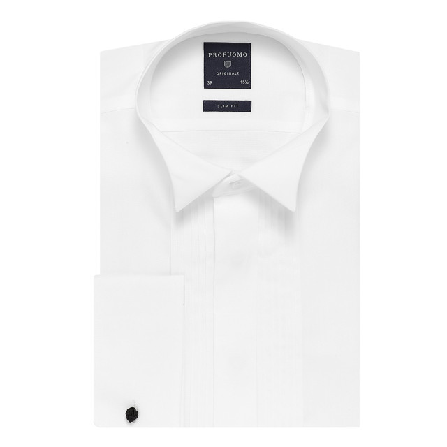 Profuomo Originale slim fit smoking overhemd met lange mouwen 016247-01-38 large Profuomo Originale slim fit smoking overhemd met lange mouwen 016247-01-38 large