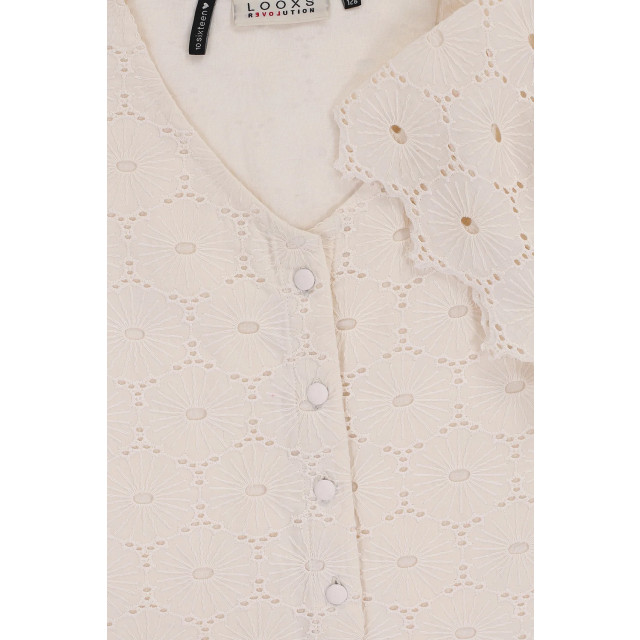 Looxs Revolution Broderie anglaise top creamy voor meisjes in de kleur 2413-5183-003 large