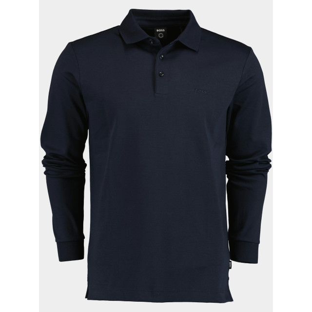 Hugo Boss Boss men business (black) polo lange mouw polo pado navy 30 10241542 01 50468392/404 167019 large