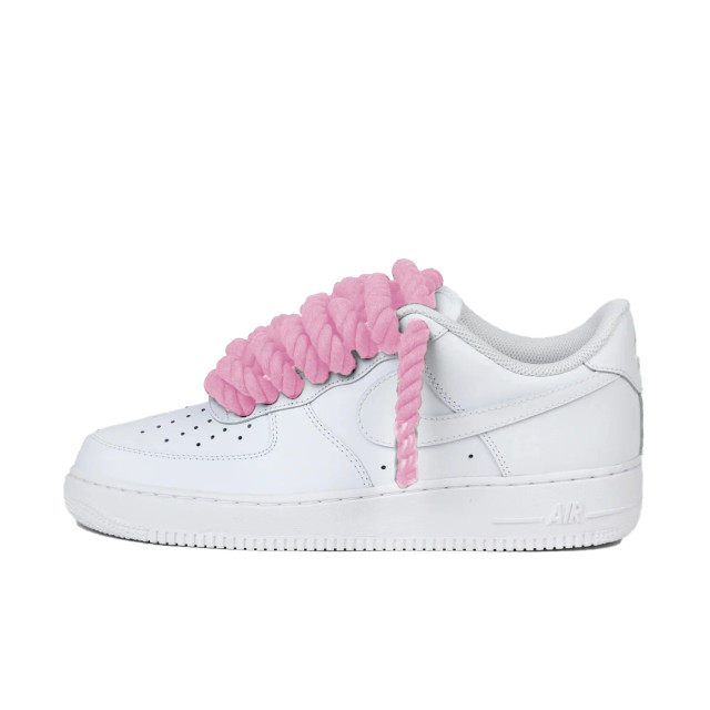 Nike Air force 1 low rope laces pink custom 315122-114 large