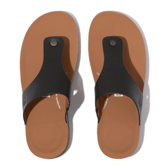 FitFlop Iqushion men's leather toe-post sandals GZ6 large