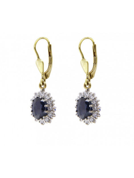 Christian Bicolor saffieren en diamanten oorbellen 3278B92-3119JC large