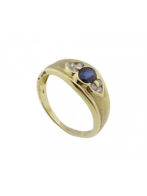 Christian Gouden ring met saffier en diamant 634F5-0077SJC large