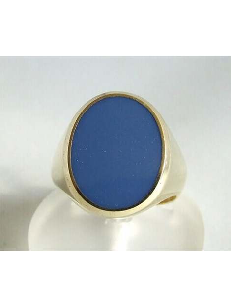 Christian Gouden ring met blauwe lagensteen 8X39F4R-2002JC large
