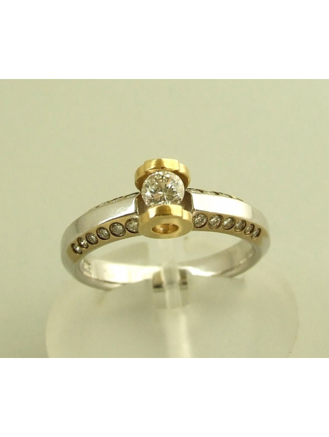 Christian Bicolor gouden ring met briljant 9546D5-5450JC large