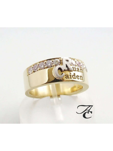 Atelier Christian Gouden ring speciaal met eigen initialen 89C4S3-3996PM large