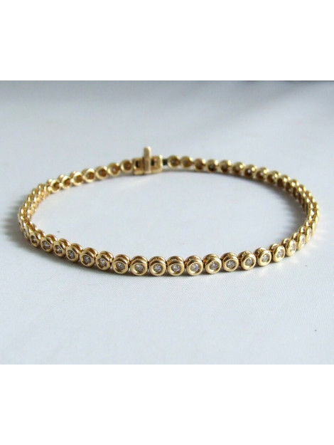 Christian Gouden tennisarmband met diamanten 389F3-7168OCC large
