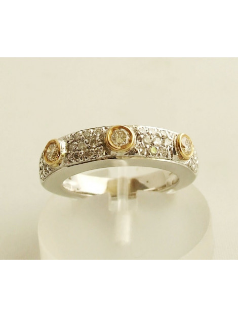 Christian 14 karaat bicolor gouden ring met briljanten 3P80O1-3627JC large