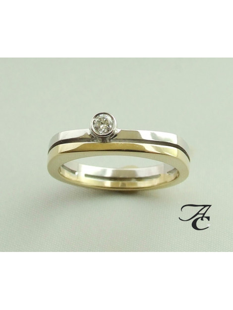 Atelier Christian Wit- en ring met solitair briljant geslepen diamant 383U8-2016AC large