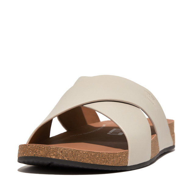 FitFlop Iqushion men's leather cross slides GZ7 large