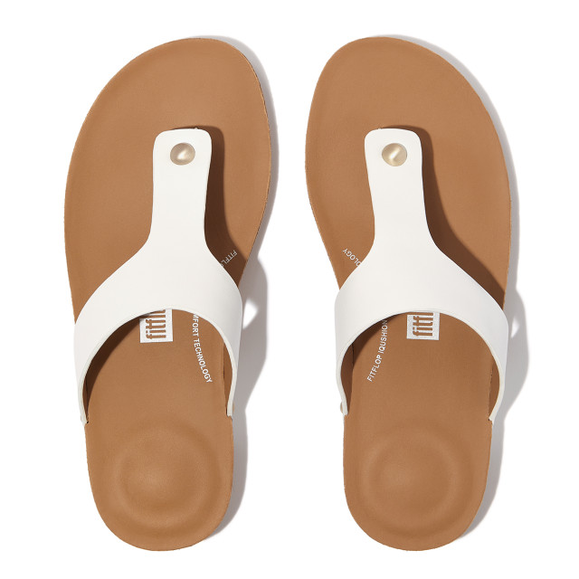 FitFlop Iqushion leather toe-post sandals HE9 large