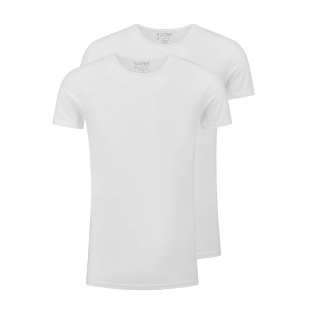 Slater T-shirts 6500 stretch 2-pack o-neck white large