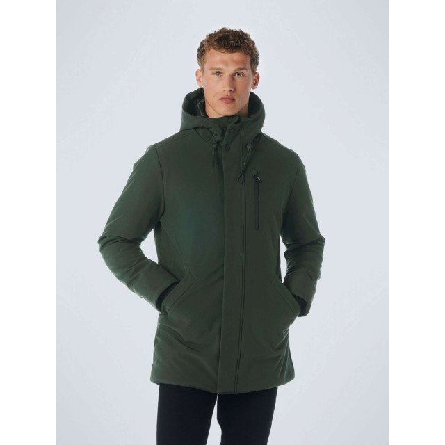 No Excess Jacket mid long fit hooded softshel dark green 21630818SN-052 large