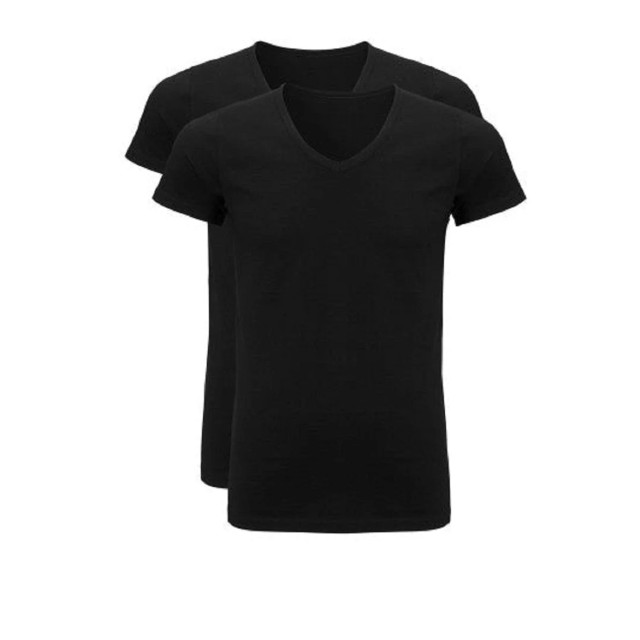 Ten Cate 30870 basic v-shirt 2-pack - 30870 090 zwart large