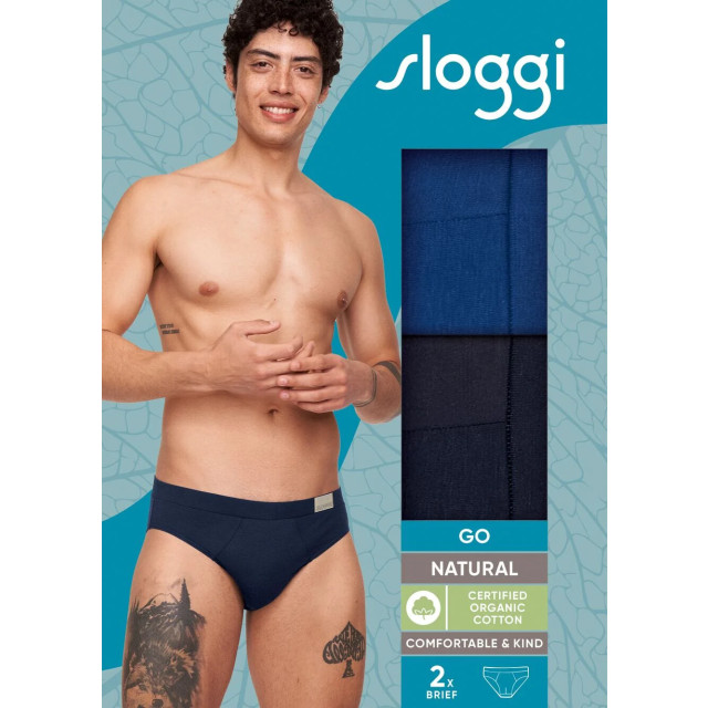 Sloggi Go natural brief 2-pack m008 GO Natural Brief 2 pack 10214618 M008Multi large