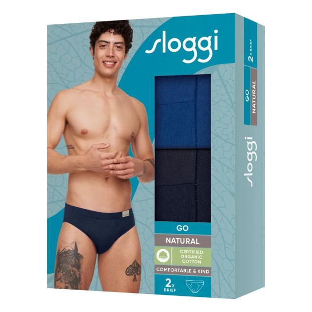 Sloggi Go natural brief 2-pack m008 GO Natural Brief 2 pack 10214618 M008Multi large
