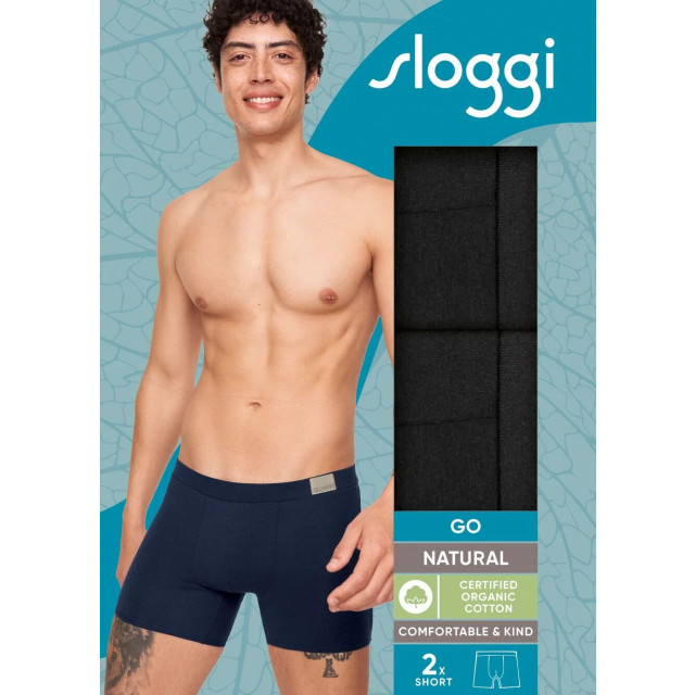 Sloggi Go natural short 2-pack 0004 GO Natural Short 2 pack 10214598 0004Black large