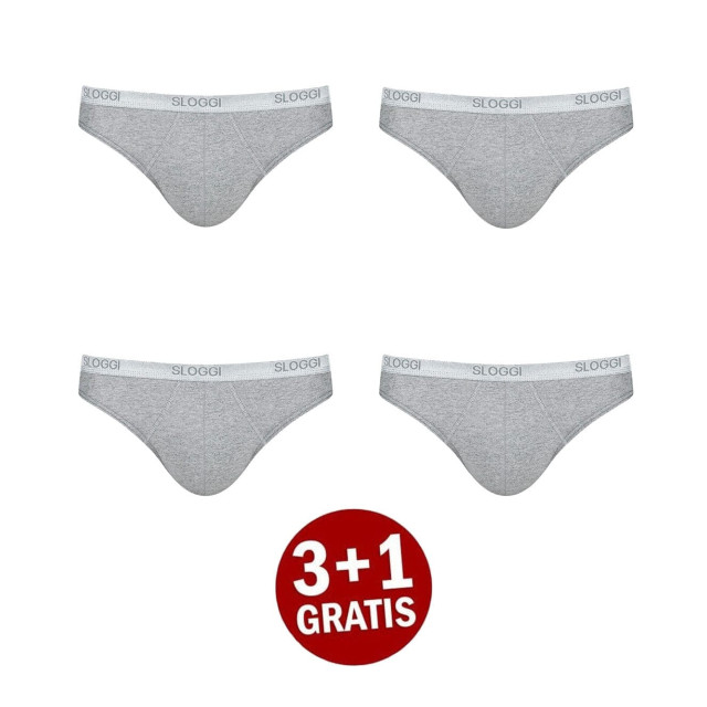 Sloggi Basic mini 4-pack grijs Sloggi Men Basic Mini 4 pack 10020414 0034 MultiColour large