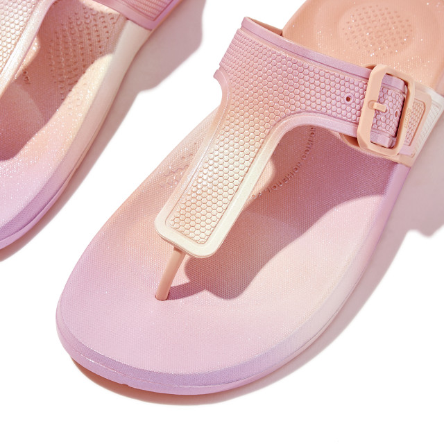 FitFlop Iqushion iridescent adjustable buckle flip-flops HM2 large