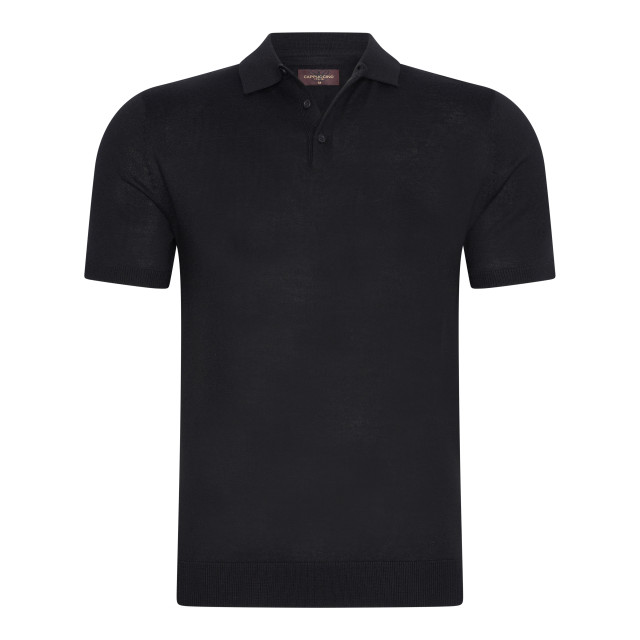 Cappuccino Italia Plain polo CAP-PO-PLA-BLK-XL large