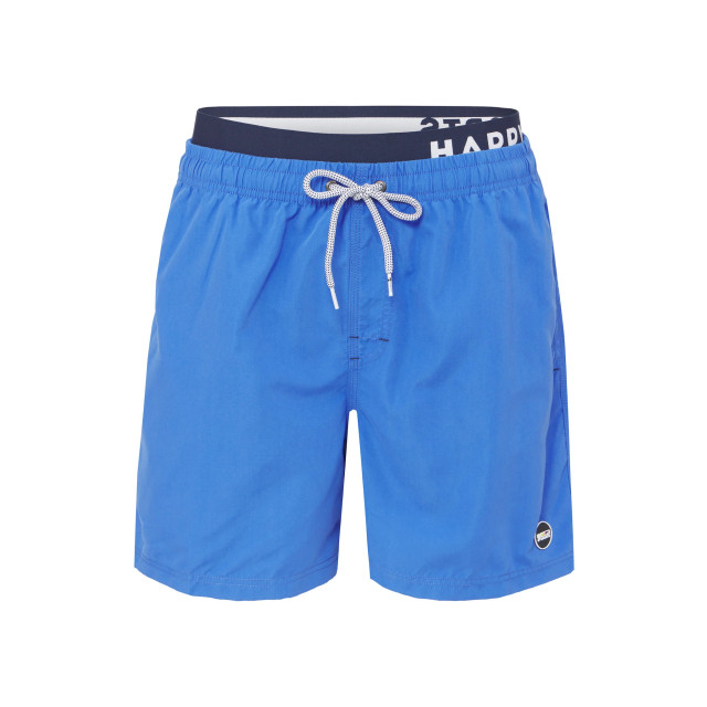 Happy Shorts Zwemshorts heren dubbele waistband effen blauw HS-SW-670 large