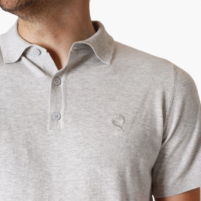Q1905 Polo shirt hessum licht melange QM2343342-103-1 large