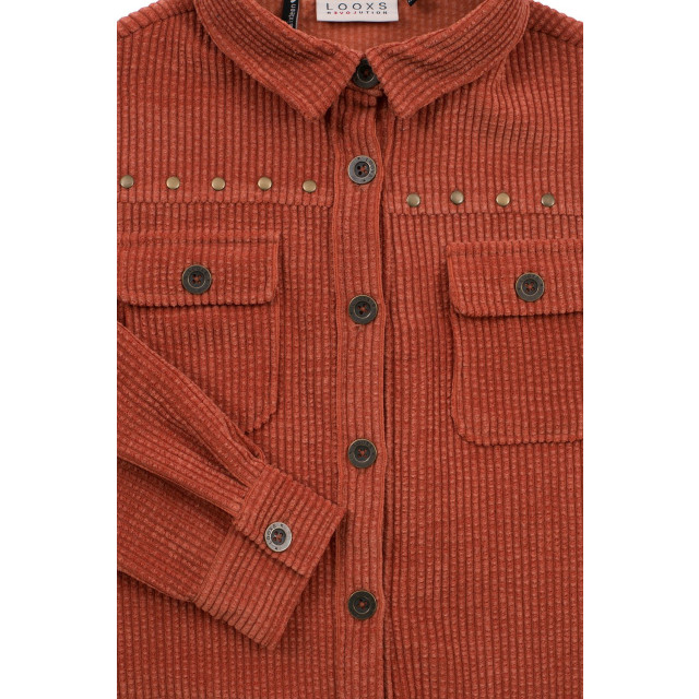 Looxs Revolution Oversized blouse grove rib voor meisjes in de kleur 2132-5143-406 large