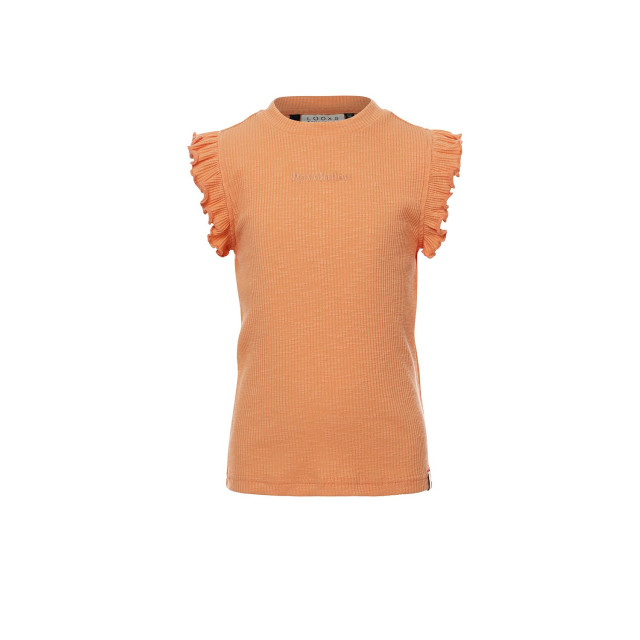 Looxs Revolution Rib jersey turtle top abricot voor meisjes in de kleur 2312-5457-276 large