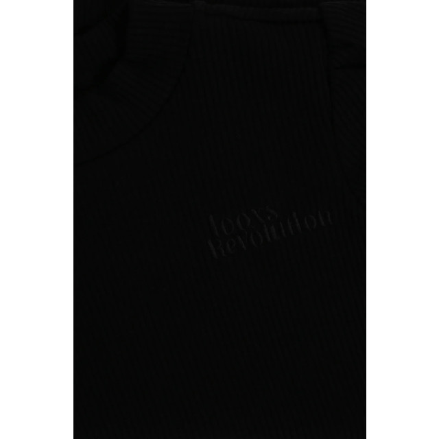 Looxs Revolution T-shirt slub jersey black  voor meisjes in de kleur 2301-5414-090 large Looxs Revolution T-shirt slub jersey black  voor meisjes in de kleur 2301-5414-090 large