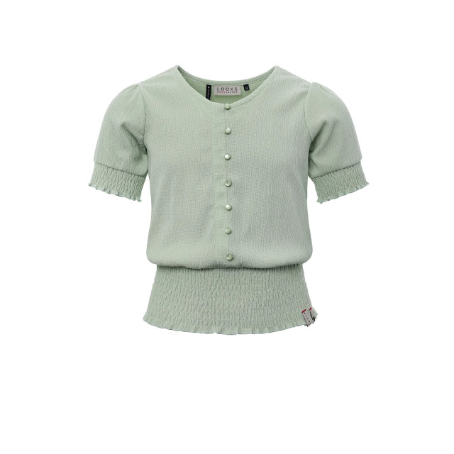 Looxs Revolution Fancy top krinkel pistache voor meisjes in de kleur 2211-5101-330 large