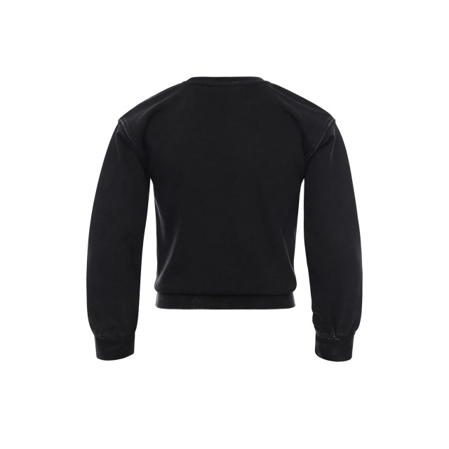 Looxs Revolution Sweater zwart garment dyed look voor meisjes in de kleur 2231-5315-087 large