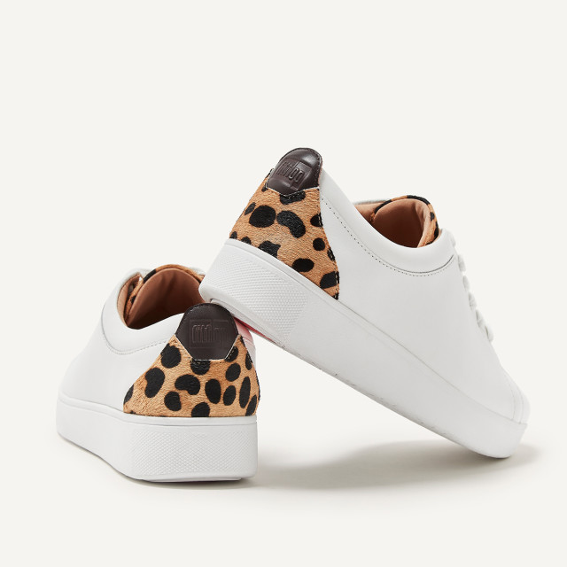 FitFlop Rally leopard-back leather sneakers FK5 large