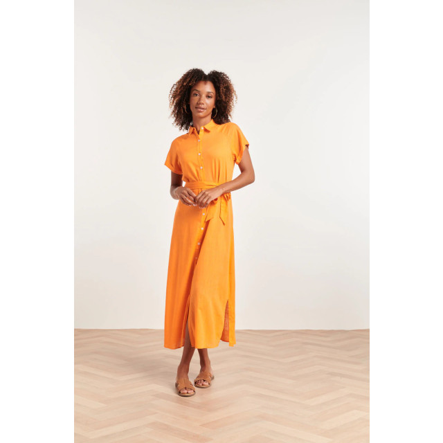 Smashed Lemon 24348 oranje ademende zomer shirtjurk 24348-250-L large