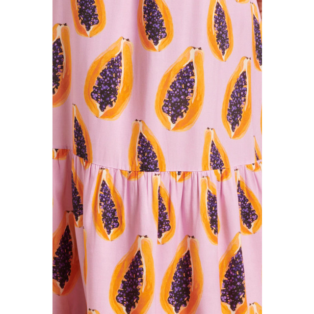Smashed Lemon 24327 lilakleurige papaya print maxi jurk 24327-300-998 large