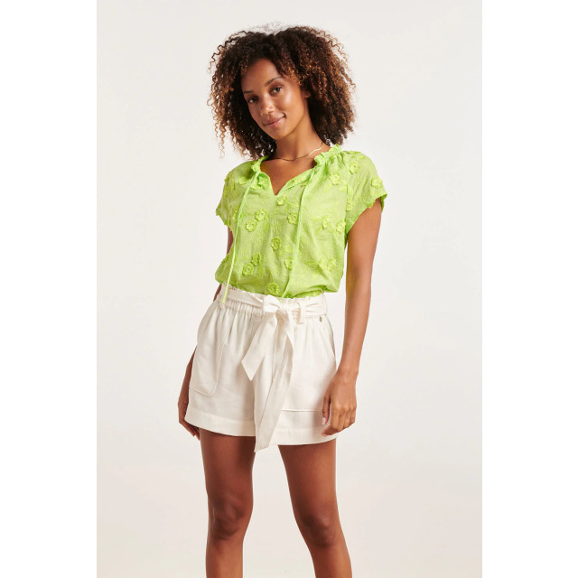 Smashed Lemon 24354 dames lime kleur top met korte raglan mouwen 24354-540-L large