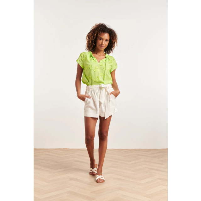 Smashed Lemon 24354 dames lime kleur top met korte raglan mouwen 24354-540-L large