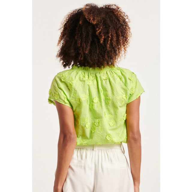 Smashed Lemon 24354 dames lime kleur top met korte raglan mouwen 24354-540-L large