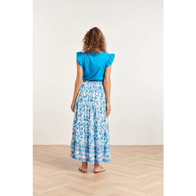 Smashed Lemon 24315 prachtige blauwe bloemen paisley maxi rok 24315-000-625 large