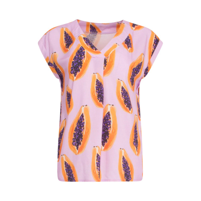 Smashed Lemon 24328 lilakleurige papaya print top 24328-300-998 large