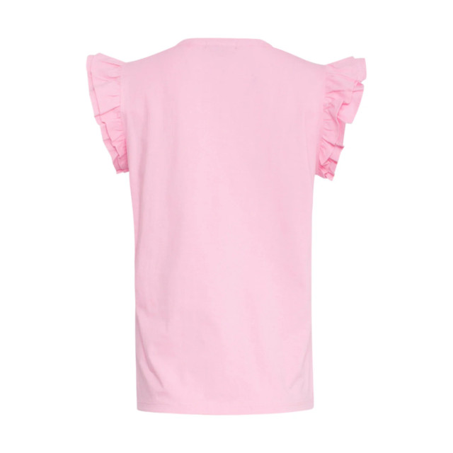 Smashed Lemon 24384 dames roze t-shirt met korte mouwen en dubbele 24384-400-L large