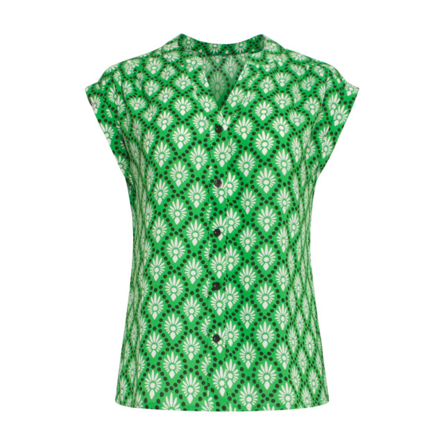 Smashed Lemon 24317 gedurfde grasgroen grafisch geprinte blouse 24317-000-530 large