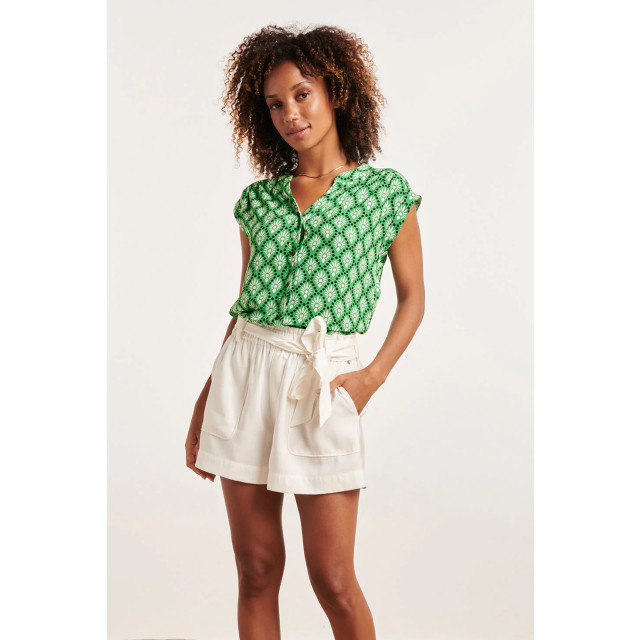 Smashed Lemon 24317 gedurfde grasgroen grafisch geprinte blouse 24317-000-530 large