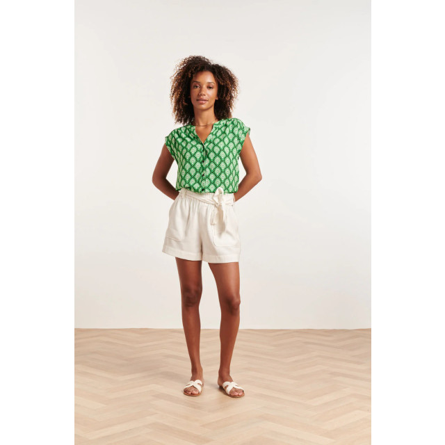 Smashed Lemon 24317 gedurfde grasgroen grafisch geprinte blouse 24317-000-530 large