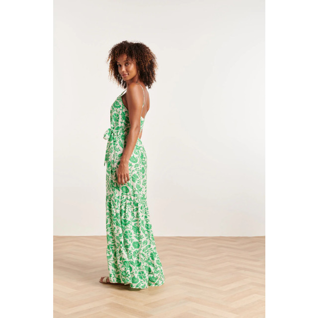 Smashed Lemon 24318 maxi jurk met spaghettibandjes levendige groene 24318-000-530 large