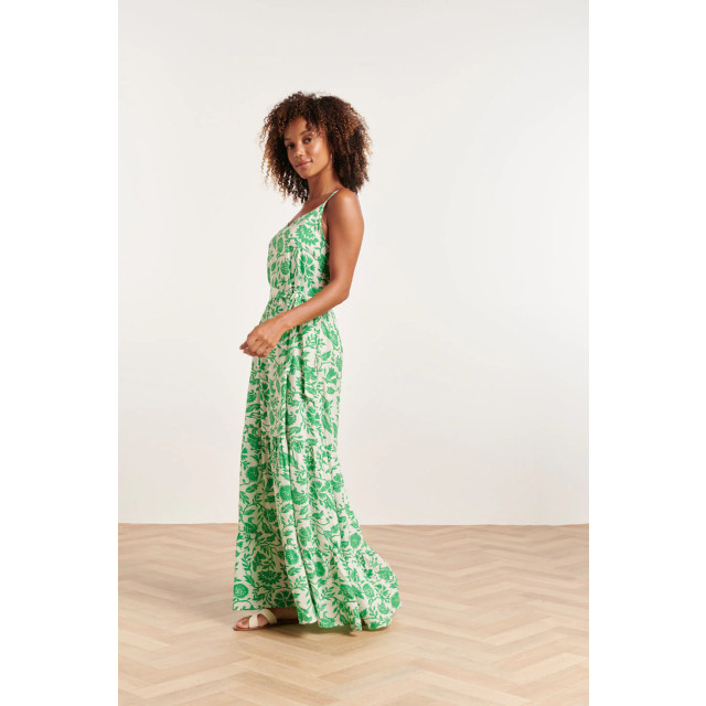 Smashed Lemon 24318 maxi jurk met spaghettibandjes levendige groene 24318-000-530 large