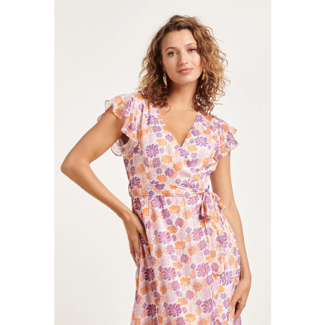 Smashed Lemon 24329 maxi wrap jurk met bloemenprint | 24329-000-998 large