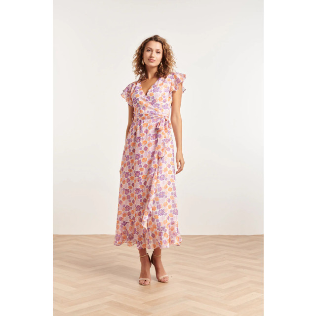 Smashed Lemon 24329 maxi wrap jurk met bloemenprint | 24329-000-998 large