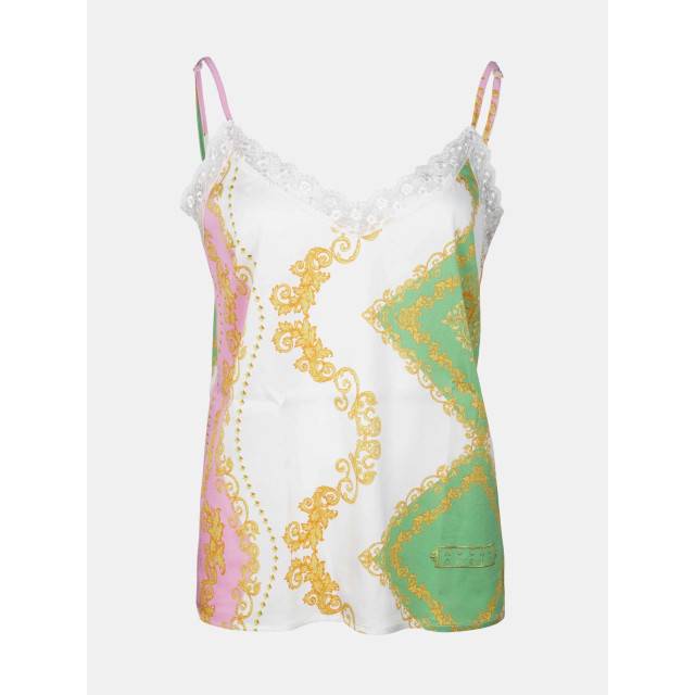 Mucho Gusto Slip top met baroque print Slip Top Ecru met Baroque Print large